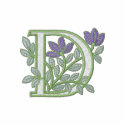 Flower Monogram Initial D embroidered shirts