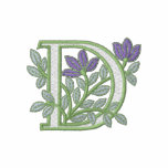 Flower Monogram Initial D embroidered shirts