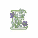 Flower Monogram Initial E embroidered shirts