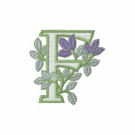 Flower Monogram Initial F embroidered shirts