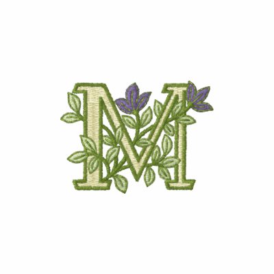 Flower Monogram Initial M Flower Monogram Initial M