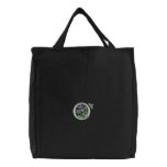 Flower Monogram Initial O embroidered bags