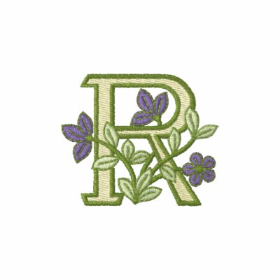 Flower Monogram Initial R Flower Monogram Initial R