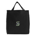 Flower Monogram Initial S embroidered bags