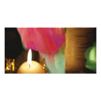 flower moon light photo greeting card