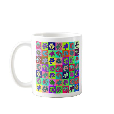 Flower mosaic mugs by nassosvakalis