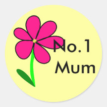 flower, No.1 Mum Sticker