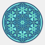 Flower Of Life - Button Style 01 Round Sticker