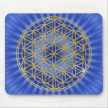 Flower Of Life | gold, big Mouse Pad