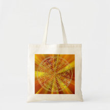 Flower Of Life | gold big / zoom radial BG Einkaufstaschen