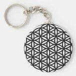 Flower of Life Sacred Geometry Symbol (black) Key Chains