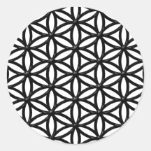 Flower of Life Sacred Geometry Symbol (black) Sticker