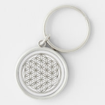 FLOWER OF LIFE - silver Key Chain