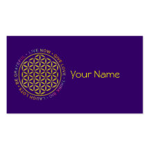 Flower Of Life with Rules Of Life Business Card Template