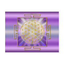 Flower Of Life Yantra Postkarte
