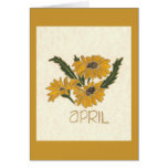 FLOWER OF THE MONTH APRIL GREETING CARD