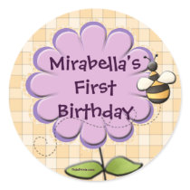 Flower Patch Bee Sticker
