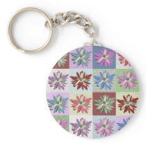 Flower Patchwork Key Chain keychains