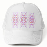 Flower Pattern in Orange and Purple. hats