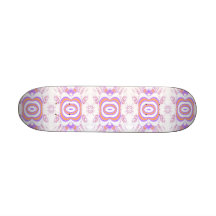 Flower Pattern in Orange and Purple. Skateboards