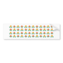 Flower Pattern: Vector Drawing: Bumper Sticker