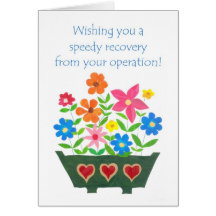 Flower Power Get Well Card - Surgery