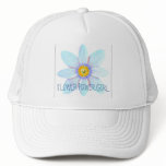 FLOWER POWER GIRL LIGHT BLUE hats