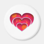 Flower Power Heart Magnets