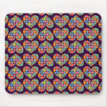 Flower Power Hearts Mousepad