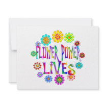 Flower Power Lives Personalized Invitation