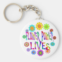 Flower Power Lives Key Chain