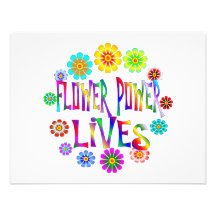 Flower Power Lives Personalized Invitation