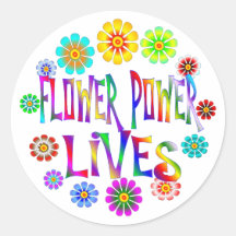Flower Power Lives Stickers