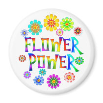 FLOWER POWER REFRIGERATOR MAGNETS