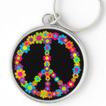 Flower Power Peace keychains