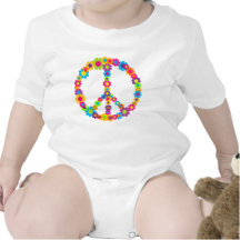 Flower Power Peace Rompers