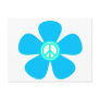 Flower Power Peace Sign Post Card