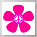 Flower Power Peace Sign posters