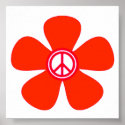 Flower Power Peace Sign posters