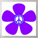 Flower Power Peace Sign posters