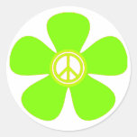 Flower Power Peace Sign Sticker