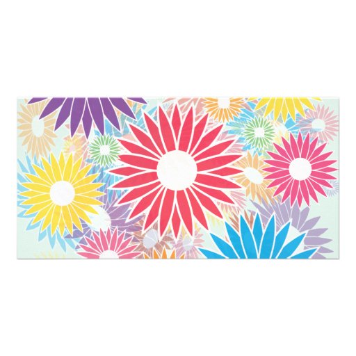 Flower Power Print Photo Card Template