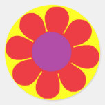 Flower Power Round Stickers