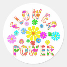 FLOWER Power Round Stickers