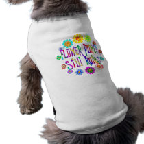 Flower Power Rules Dog Tee Shirt