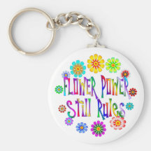 Flower Power Rules Key Chains