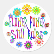 Flower Power Rules Sticker