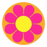 Flower Power Round Stickers