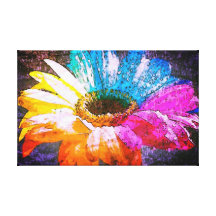 Flower Power Stretched Canvas Print