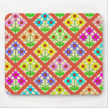 Flower Quilt Blocks Mousepad